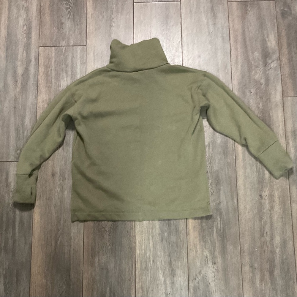 Peloton Green Cowl Neck Sweatshirt, Size Small - Picture 3 of 6